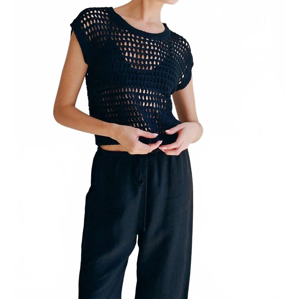 NEW A.REN solena sweater top in black